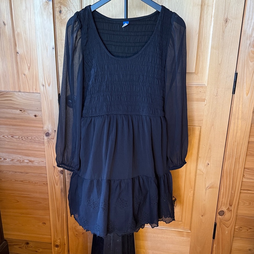 Old Navy Black Textured Top